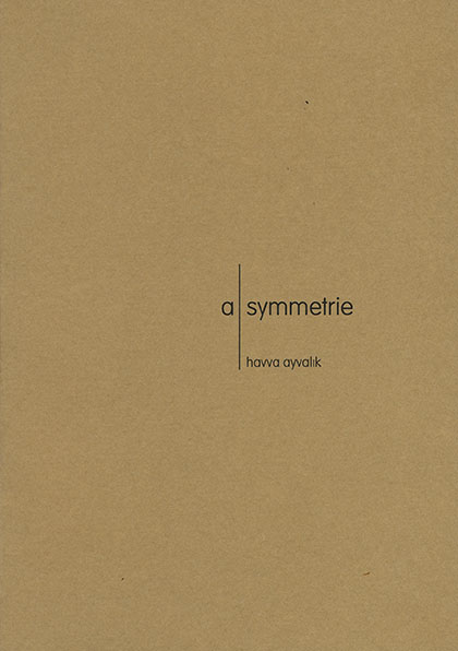 Titelseite von Havva Ayvalik: a/symmetrie